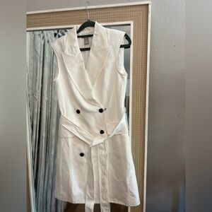 Sleeveless jacket dress - linen blend